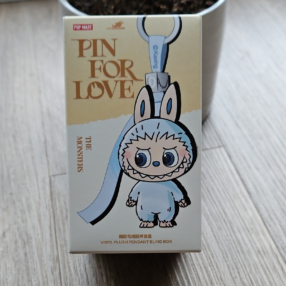Pop Mart The Monsters Pin for Love Plush Keychain LETTER C